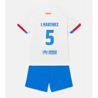 Barcelona Inigo Martinez #5 Bortedraktsett Barn 2023-24 Kortermet (+ Korte bukser)